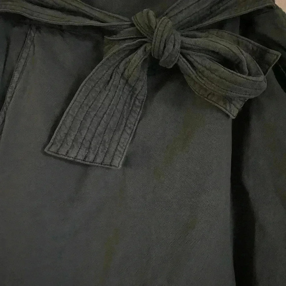 Anthropologie Pilcro Amora Ruffled Mini Black Motif Frayed Tie Waist Skirt Sz S - Picture 6 of 11